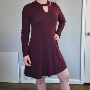 Keyhole Hacci Knit Dress